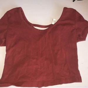 Red crop top